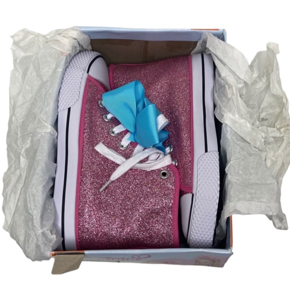 Jojo Siwa Hi Top Pink Glitter Sneakers - Picture 3 of 11
